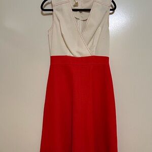 Vintage 1960s-70s Red and Cream Dress